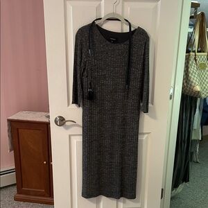 R&M Richards Charcoal Long Sleeve Dress